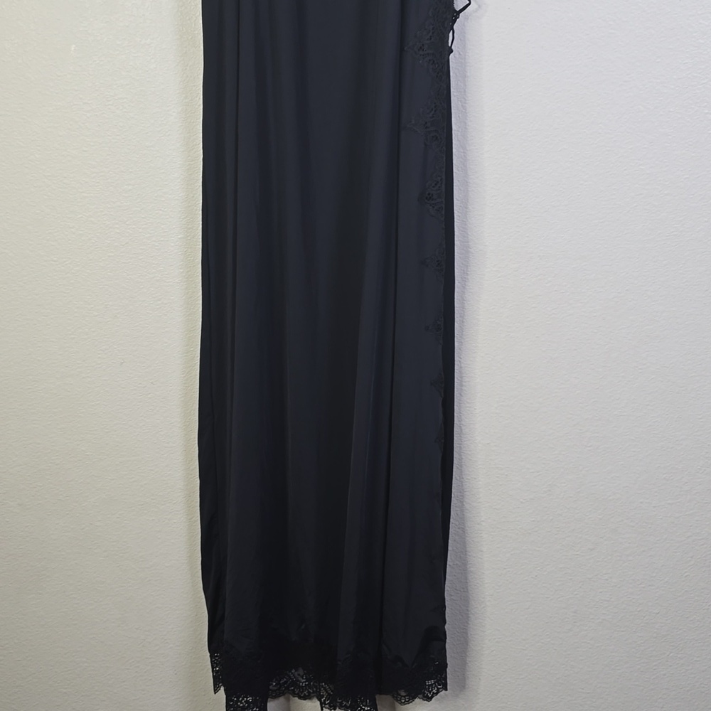 Rhonda Shear Maxi Gown alegant Black Whimsigoth Lace Dress Open Slid 1X. - Picture 3 of 11